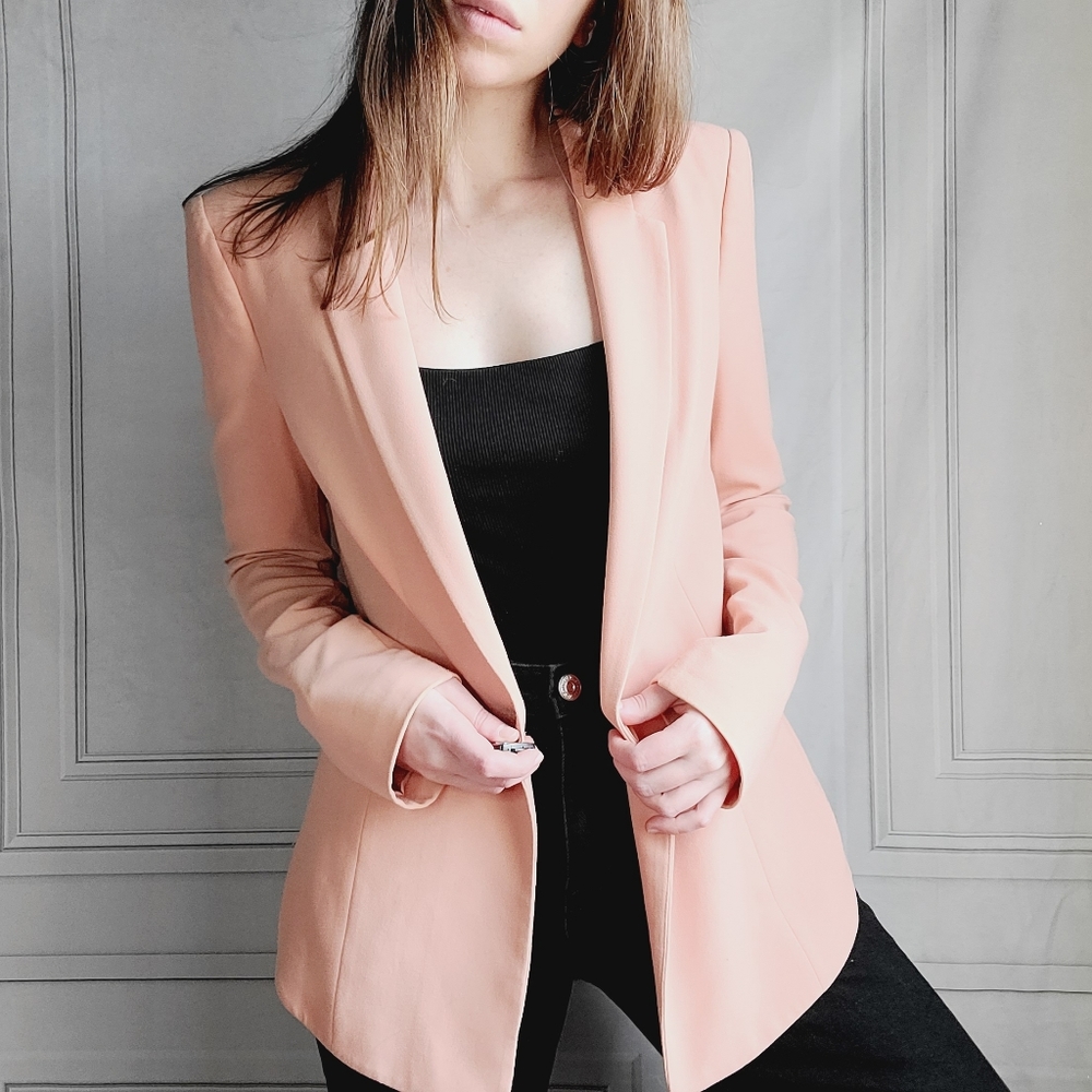 BCBGMAXAZRIA Blush Peach Blazer